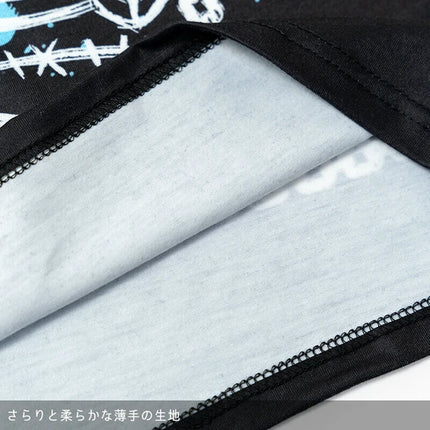 BLOODミル T 原宿系 サブカル バニー パンク ロック サイバー 大きいサイズ ユニセックス  BLACK/PASTEL BLUE
