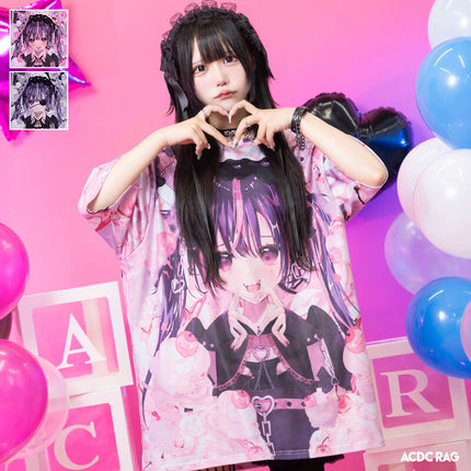 LOVE GIRL Tシャツ 地雷系 病みかわいい ダーク パンク 原宿系