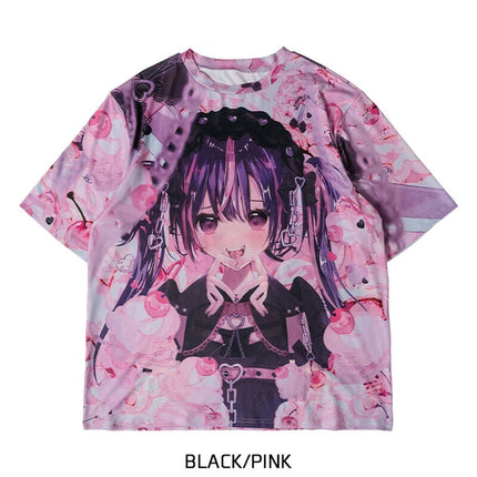 LOVE GIRL Tシャツ 地雷系 病みかわいい ダーク パンク 原宿系