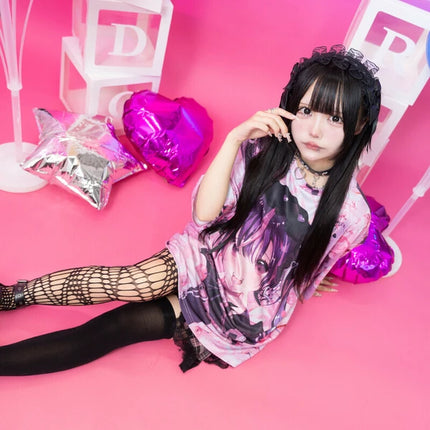 LOVE GIRL Tシャツ 地雷系 病みかわいい ダーク パンク 原宿系