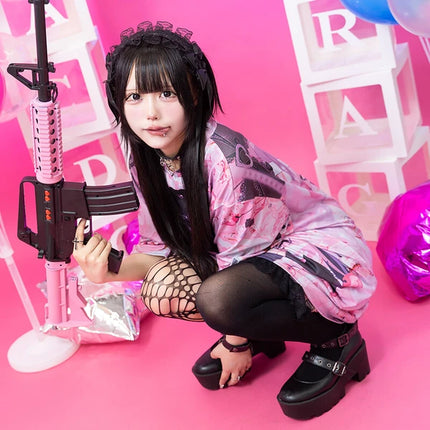 LOVE GIRL Tシャツ 地雷系 病みかわいい ダーク パンク 原宿系