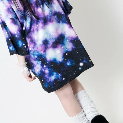 アンジ ヒュージT ねこ 宇宙 総柄 原宿系 レディース メンズ