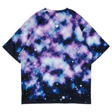 アンジ ヒュージT ねこ 宇宙 総柄 原宿系 レディース メンズ