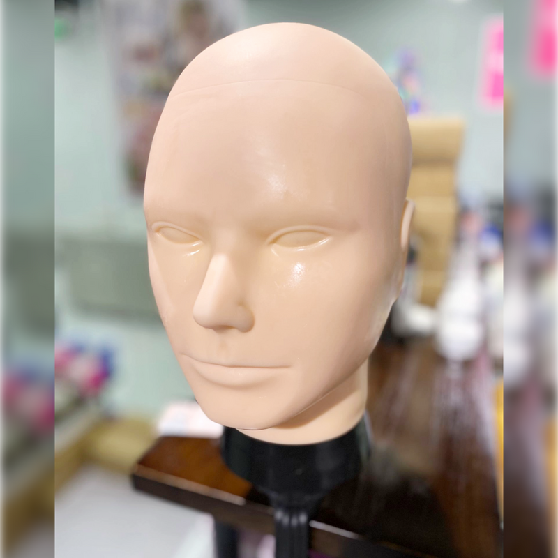 Silicone Mannequin Head (approx. 56&54cm) Authentic "Pursed Lips Guy" Male and Female Head Models