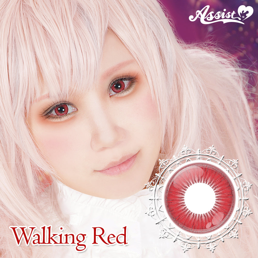 Assist Shutella 1Day 日拋COSPLAY隱形眼鏡 (1盒6片)  Walking Red