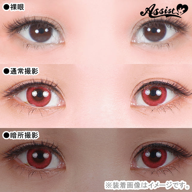 Assist Shutella 1Day 日拋COSPLAY隱形眼鏡 (1盒6片)  Walking Red