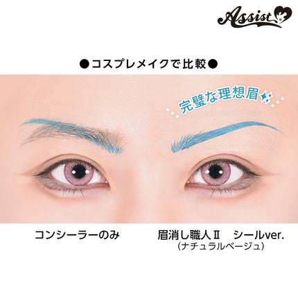 眉消職人遮眉貼紙 第 Ⅱ 代 自然膚色/偏粉膚色 12張 (3*4枚入)