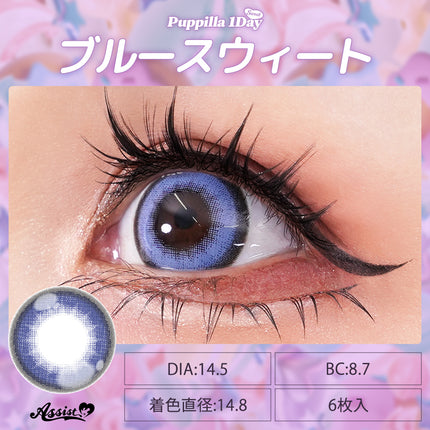 15.0mm Puppilla Sweet 1Day Blue Sweet 日本Cosplay 日拋隱形眼鏡