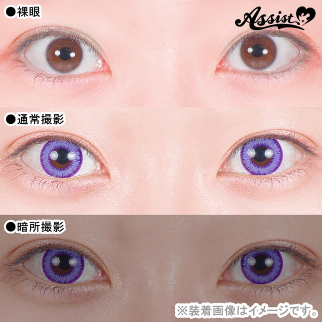 Assist Shutella 1-Day Disposable COSPLAY Contact Lenses (6 lenses/box) Eternal Violet