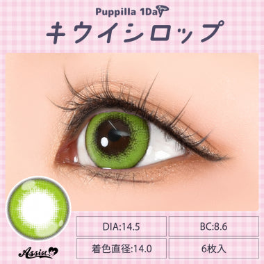 【預訂14天】Puppilla 1Day Syrup Kiwi Syrup 日本Cosplay 日拋隱形眼鏡