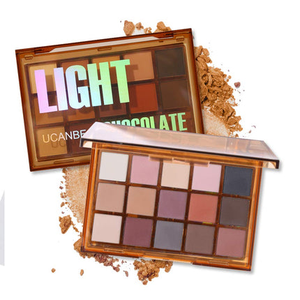 UCANBE 15色 眼影盤 Light Chocolate (乳酪可可)