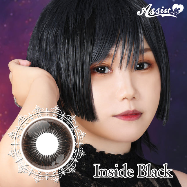 Assist Shutella 1Day Disposable Colored Contact Lenses (1 box of 6 lenses) Inside Black