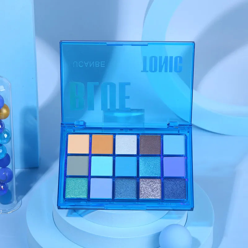 UCANBE 15 Color Eyeshadow Palette Blue Tonic (Blue Series)
