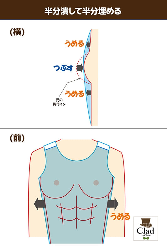 日本Classe 男裝神器 束胸+肌肉內衣 一件完美體現 (S/M/L/XL)