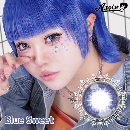 (1對)15.0mm Puppilla Sweet 1Day Blue Sweet 日本Cosplay 日拋隱形眼鏡