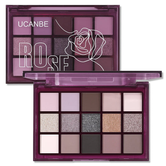 UCANBE 15色 眼影盤 Rose (烟熏薔薇)