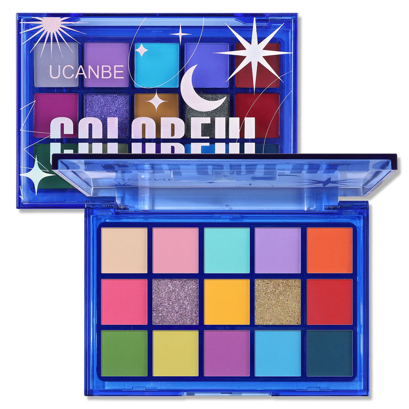 UCANBE 15-Color Eyeshadow Palette Colorful (Sweet Dreamland)